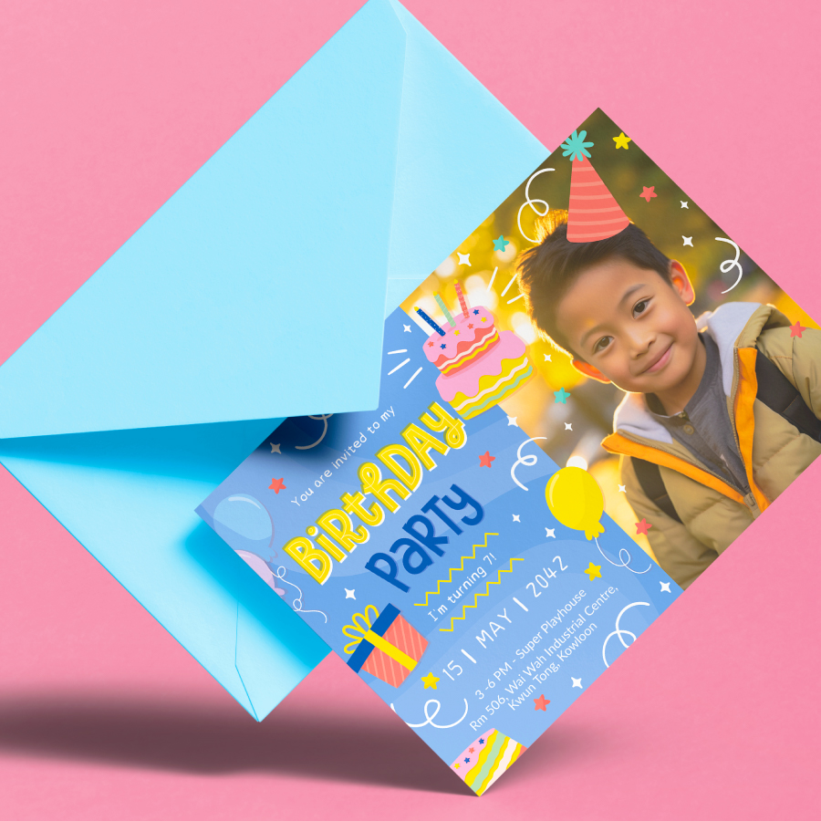 邀請卡印刷, 印生日咭, 印100 days card, birthday card, 賀咭, 生日賀卡, 派對賀咭, 香港印刷, 印刷公司, 設計印刷, 印刷