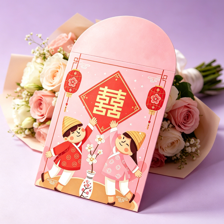 利是封, 利是封印刷, 回禮利是封印刷, 設計結婚利是封, 印囍利是封, print wedding red packet, 特色紅包, 香港